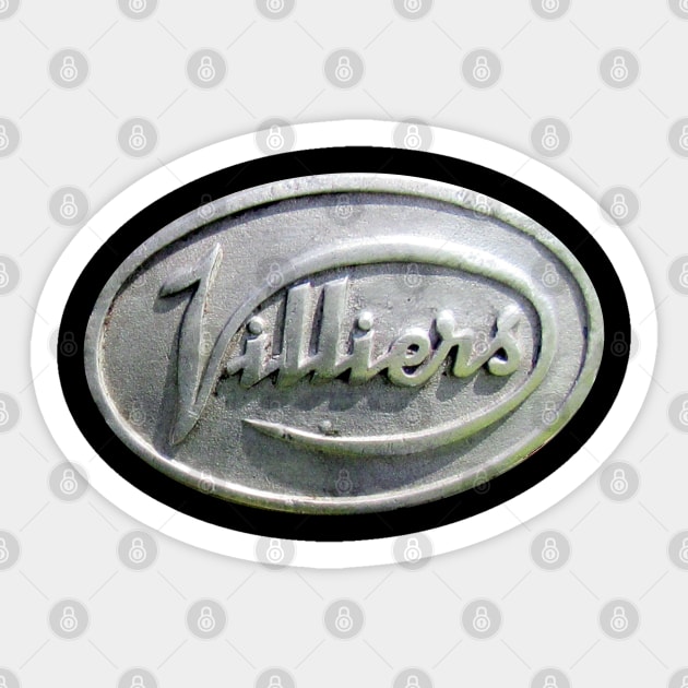 Villiers vintage motorbike engine logo Sticker by soitwouldseem